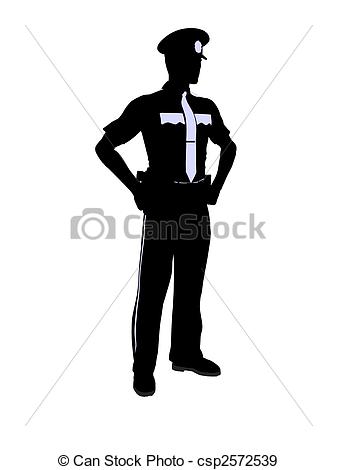 337x470 Police Officer Silhouette Vector