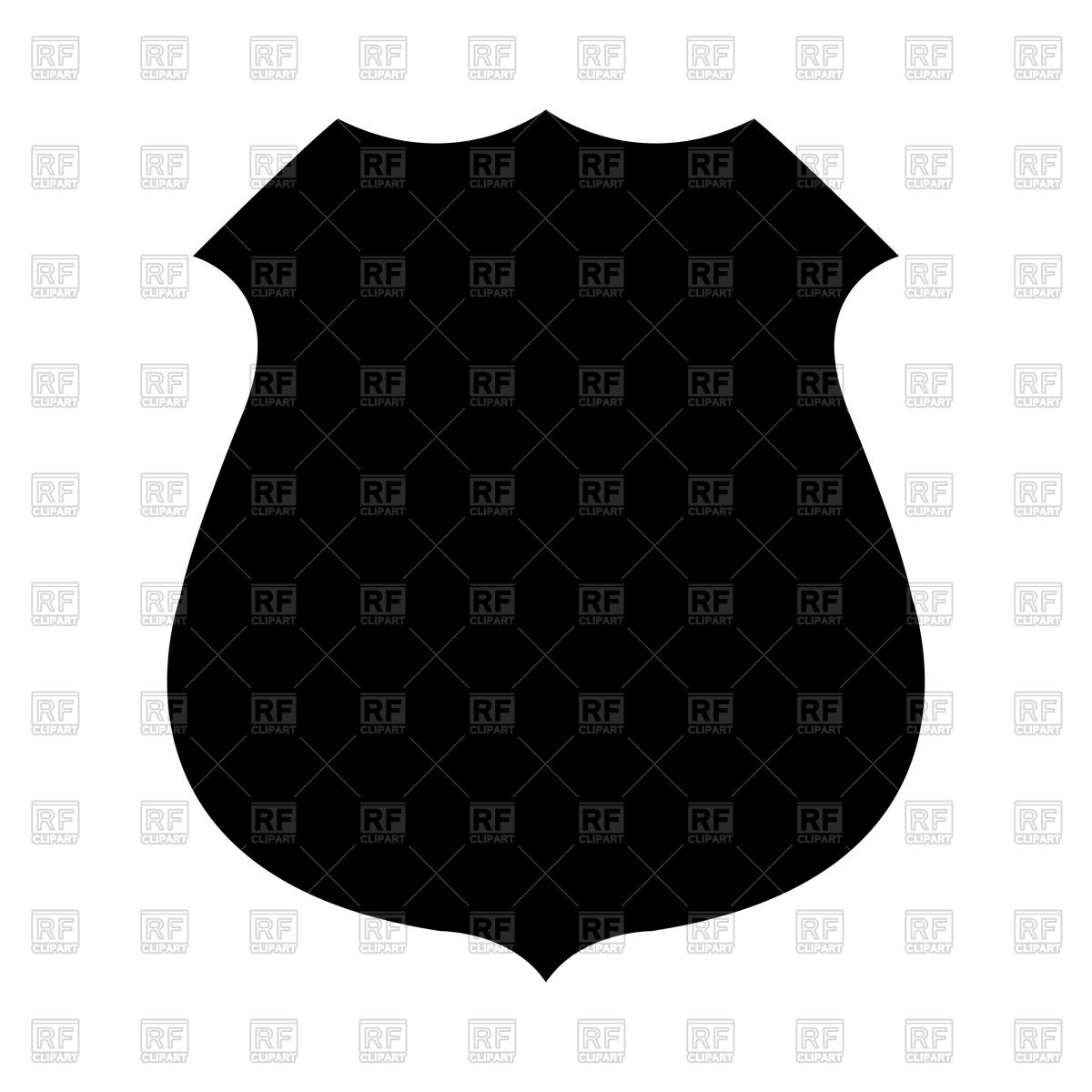 Police Badge Silhouette SVG