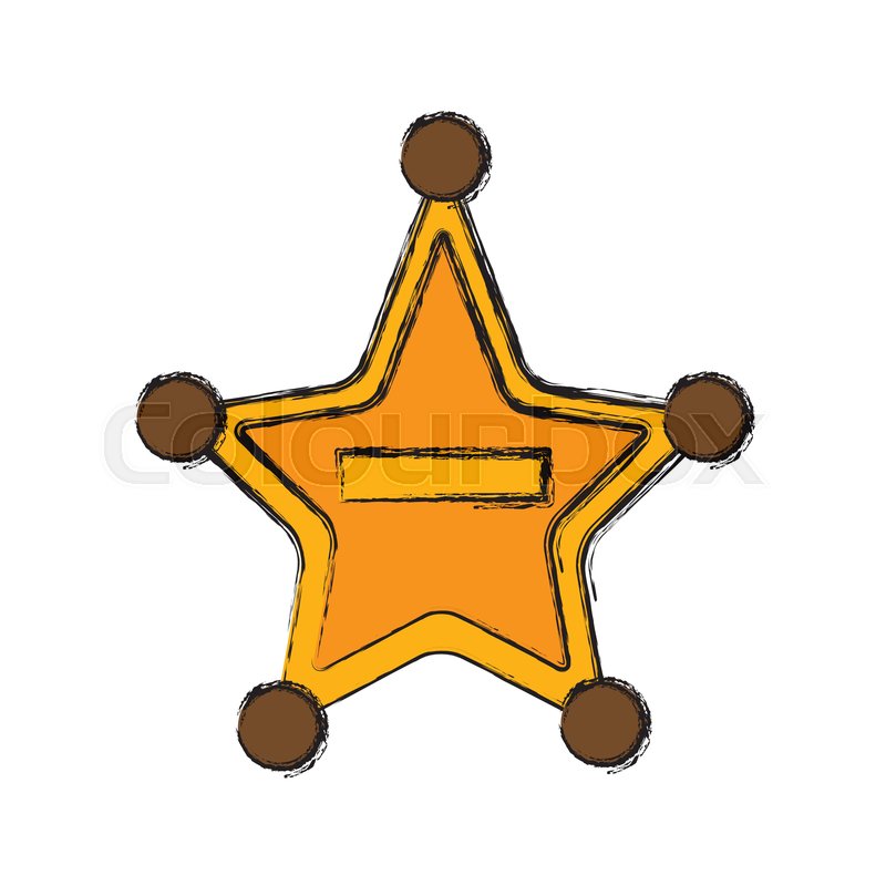 800x800 Police Badge Star Shape Icon Vector Stock Vector Colourbox