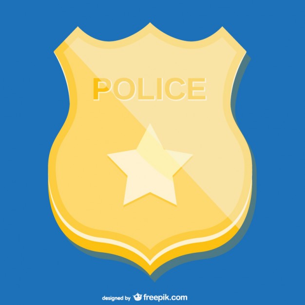 626x626 Golden Police Badge Vector Free Download