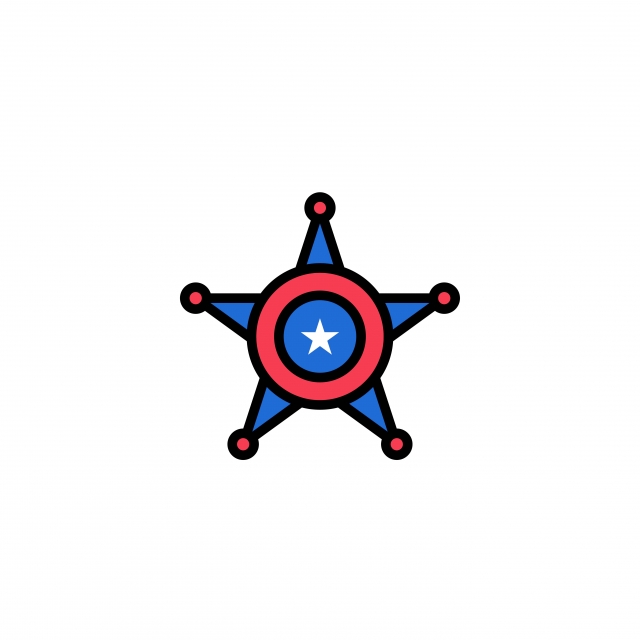 640x640 Men Police Star Usa Business Logo Template Flat Color, Background