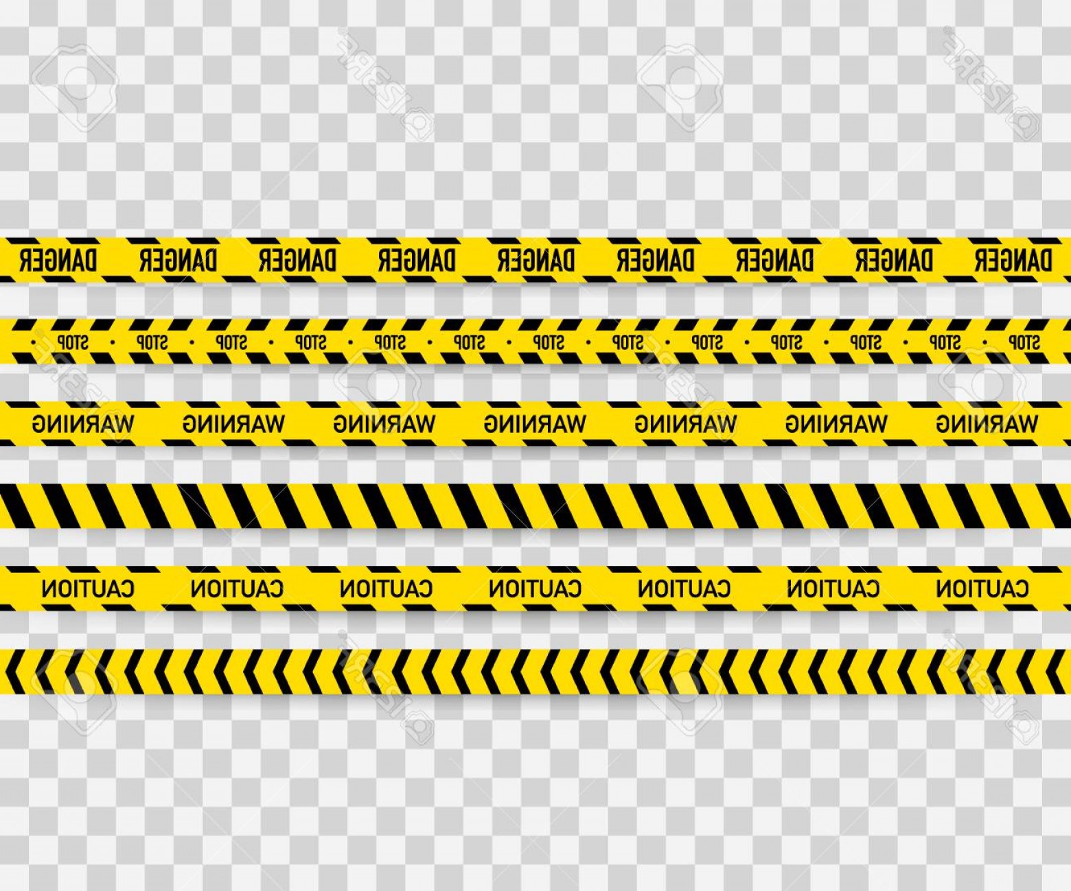 1560x1299 Photostock Vector Vector Set Of Seamless Caution Tapes Warning
