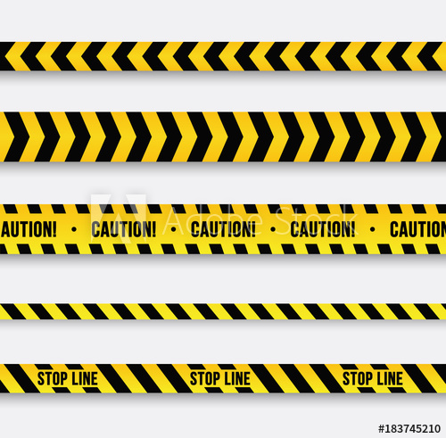 500x491 Danger And Police Line Yellow Warning Tape Vector Illustration