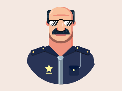 400x300 Police Man Flat Vector
