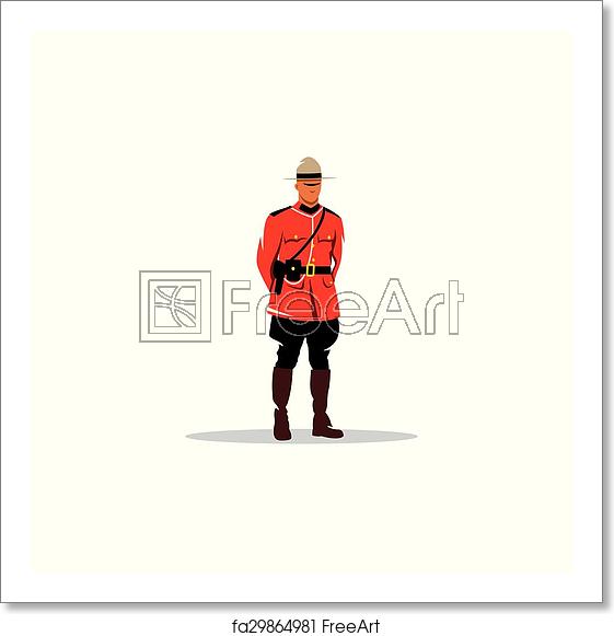 561x581 Free Art Print Of Mountie Sign Canada Police Vector Illustration