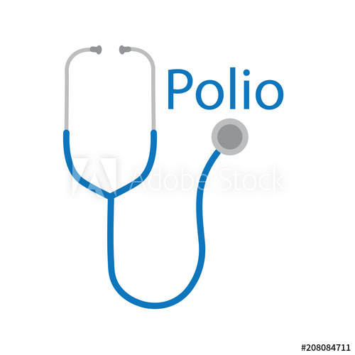 Polio Word And Stethoscope Icon Vector Illustration 500x500 Polio Word And Stethoscope Icon Vector Illustration