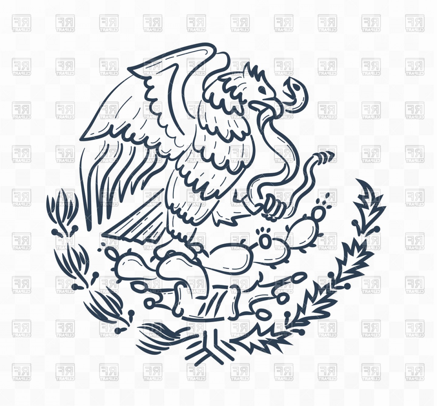 1440x1340 Eagle Vector Art Luxury Mexico Coat Of Arms Eagle And Snake Vector