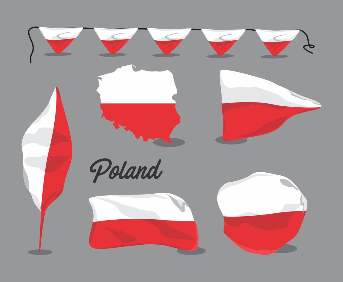 1136x936 Poland's Flag Vector Pack Vector Art Graphics