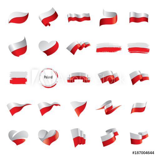 500x500 Poland Flag, Vector Illustration