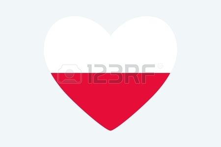 450x300 Heart In Colors Of The Polish Flag Vector Royalty Free Hex Stock