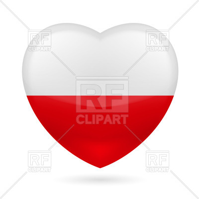 400x400 Heart With Polish Flag Colors I Love Poland Vector Image Of Signs