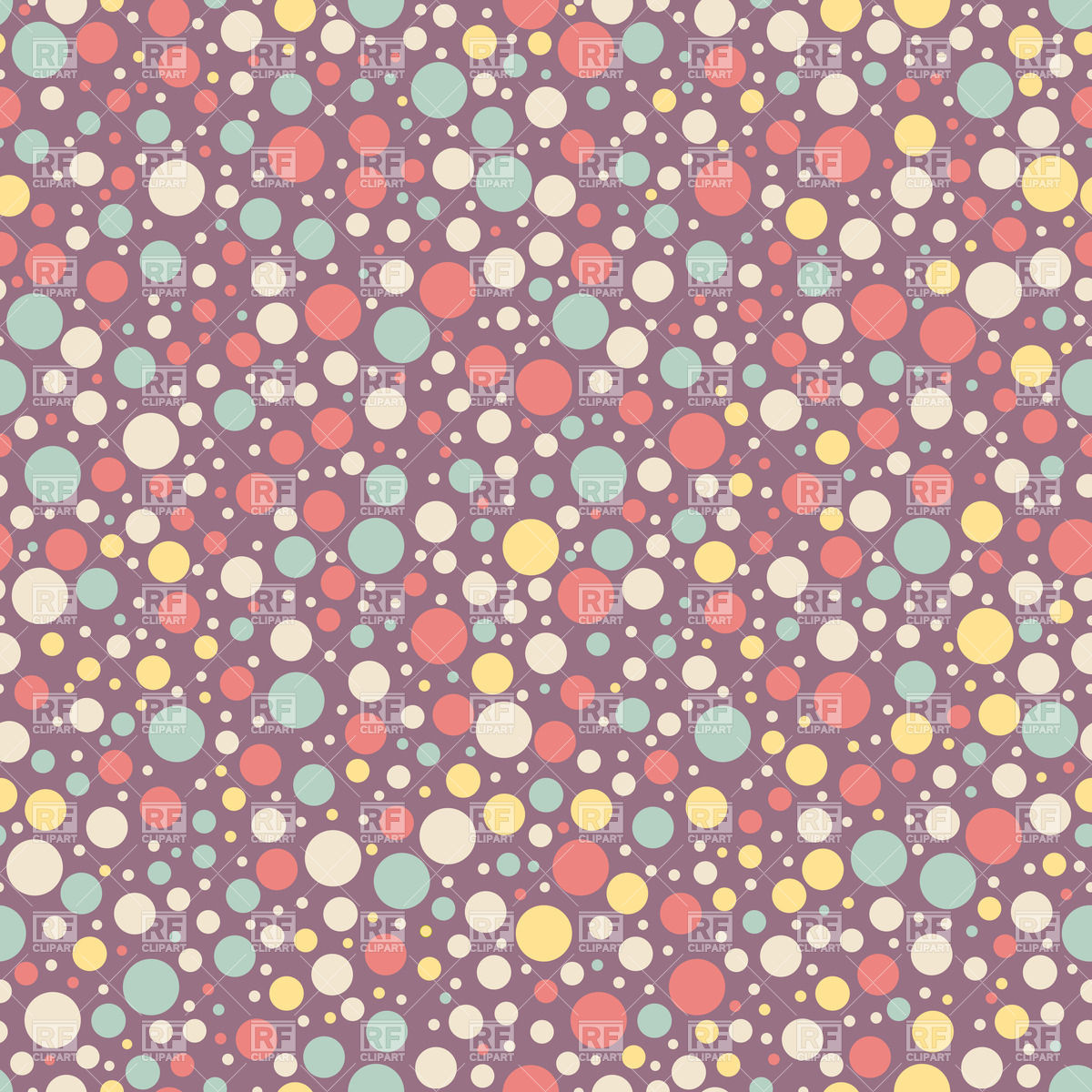 1200x1200 Seamless Abstract Pattern With Polka Dots Vector Image