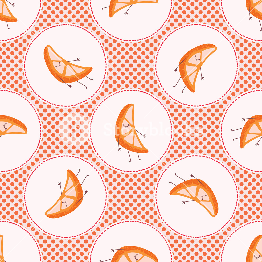 Cute Oranges Polka Dot Vector Illustration Seamless Repeating 1000x1000 Cute Oranges Polka Dot Vector Illustration Seamless Repeating
