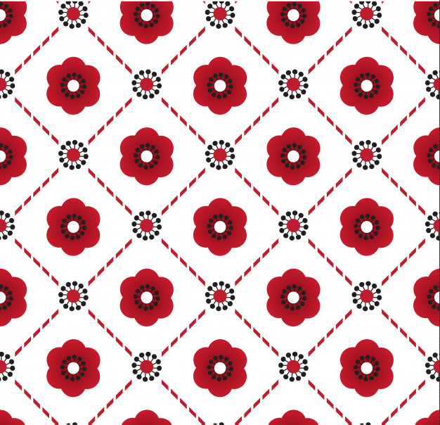 626x604 Sakura Flower With Minimalist Black Pollen Seamless Pattern Vector