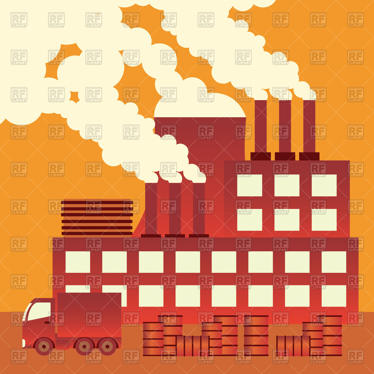 1200x1200 Industrial Complex Of Factories With Smokestacks Blowing Pollution