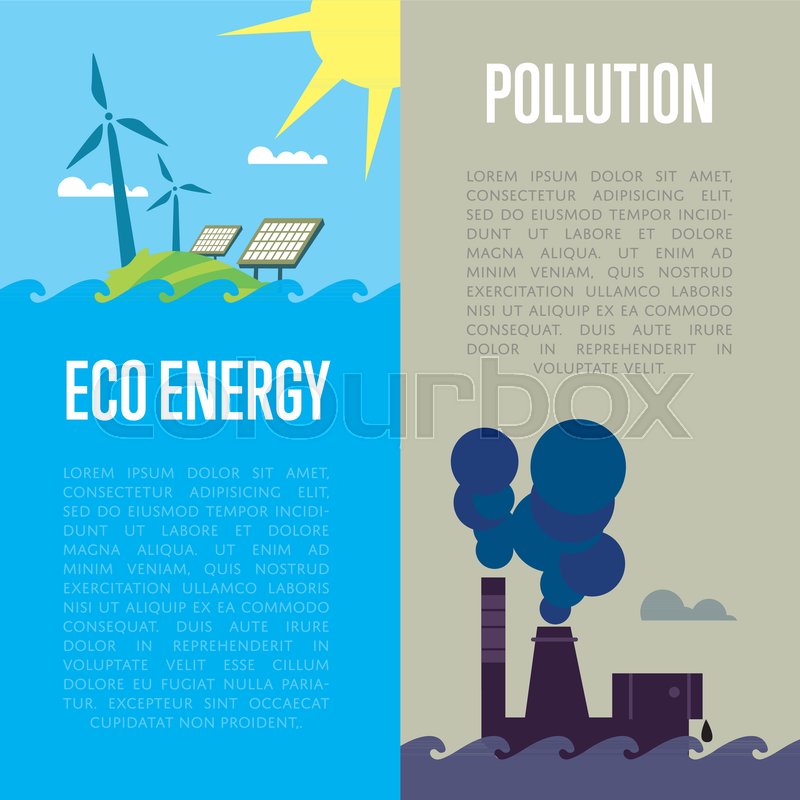 800x800 Eco Energy And Air Pollution Vector Stock Vector Colourbox