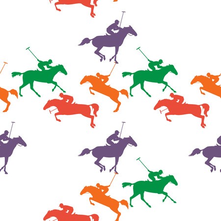 450x450 Wallpaper With Polo Horse, Jockey And Mallet Polo Sport Seamless