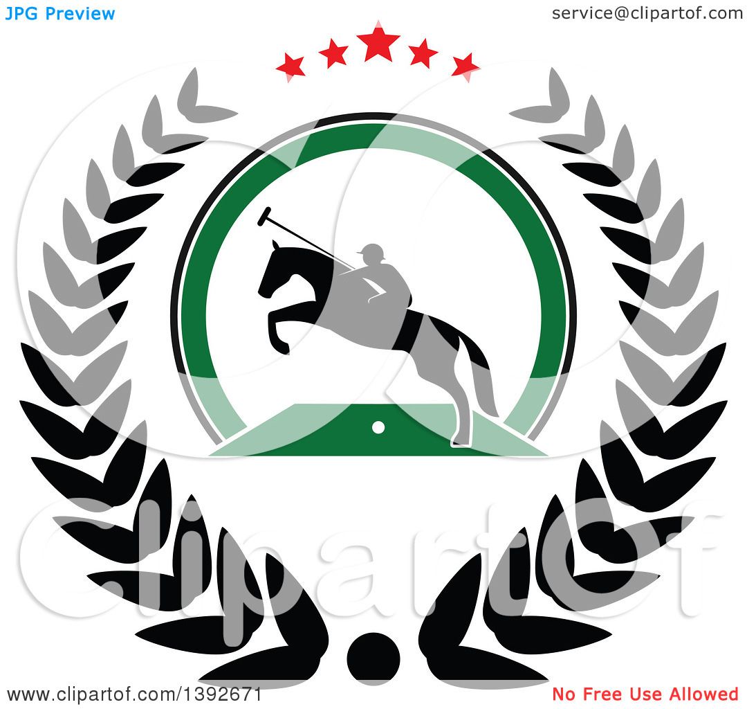 1080x1024 Clipart Of A Silhouetted Horseback Man On A Leaping Polo Horse