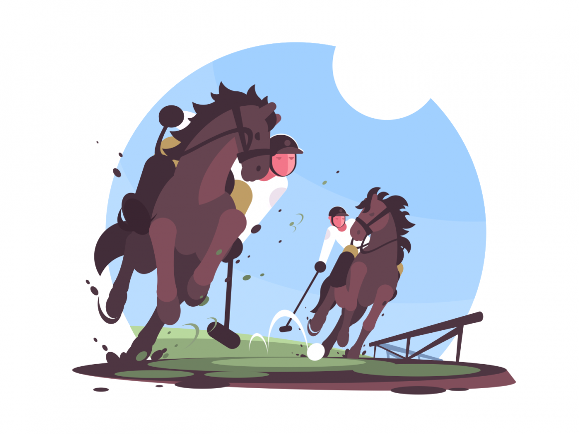 1160x870 Players Playing Polo On Green Field