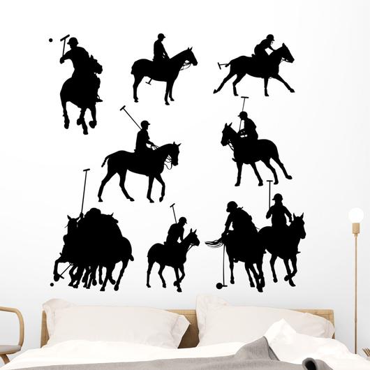 530x530 Polo Players Horses Vector