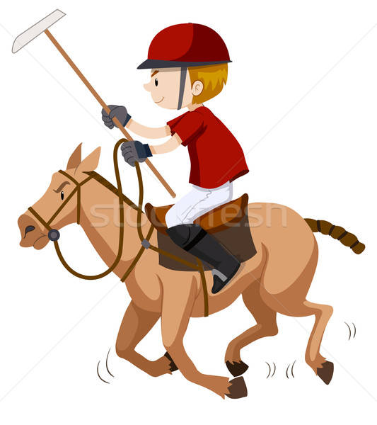 533x600 Polo Player Riding On Horse Vector Illustration Daniel Cole