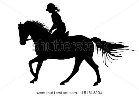 450x311 Prance Horse Black Silhouette, Vector Illustration Isolated