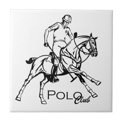 422x422 Equestrian Polo Sport Club Tile In Horses
