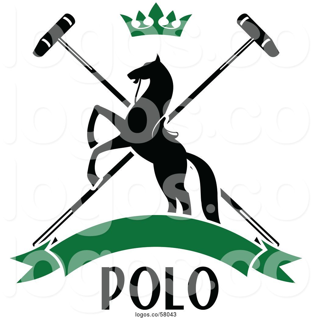 1024x1044 Logo Of Black Silhouetted Rearing Horse Over Crossed Polo Mallets