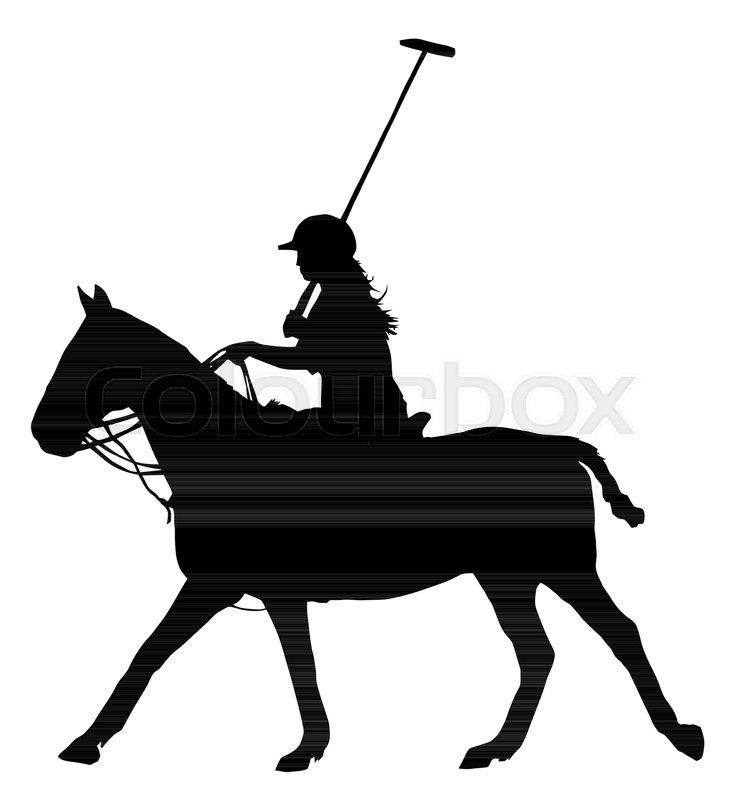 737x800 Horse Polo Silhouettes Silhouette Of Stock Vector Colourbox