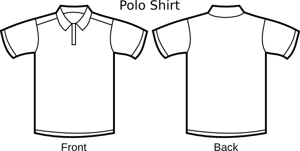 600x303 Polo Shirt Template Clip Art