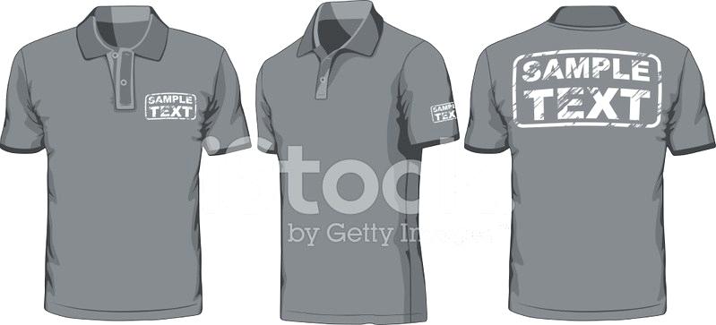 799x363 Blank Polo Shirt Template Front Back And Side Views Of Stock Vector