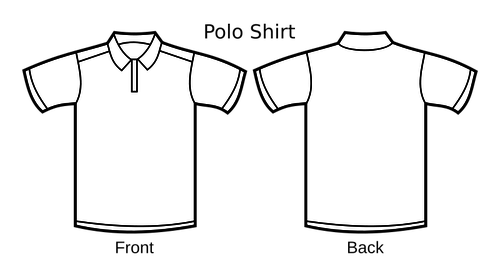 500x277 Polo Shirt Template Vector Image