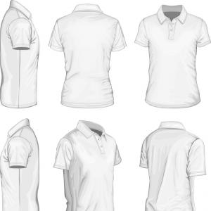 300x300 Mens White Short Sleeve Polo Shirt Vector Newwaysys