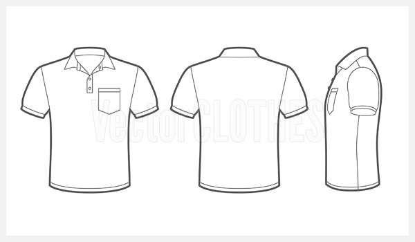 600x350 Polo Shirt Vector Template Images