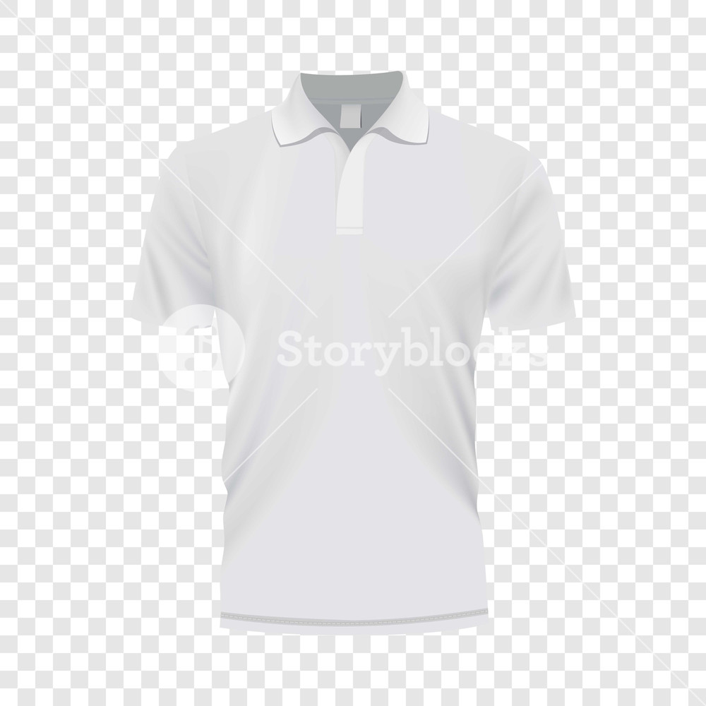 1000x1000 White Polo Shirt Mockup Realistic Illustration Of White Polo