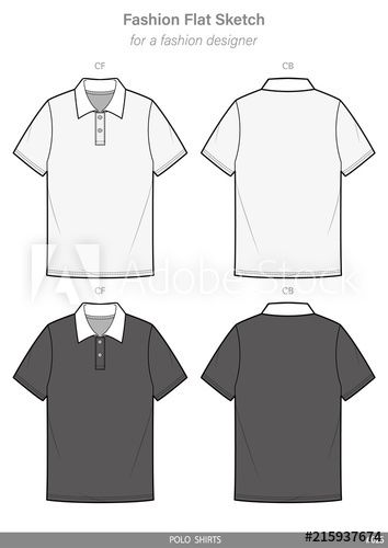 354x500 Polo Shirts Fashion Flat Sketches Technical Drawings Teck Pack