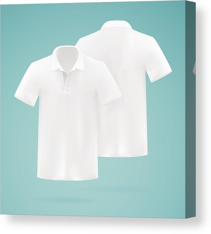 678x750 Mens White Vector Polo Shirt Template Canvas Print Canvas Art