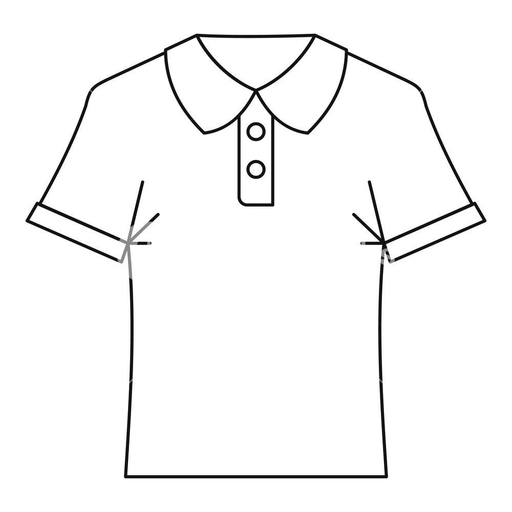 1000x1000 Polo Shirt Icon Outline Illustration Of Polo Shirtv Vector Icon