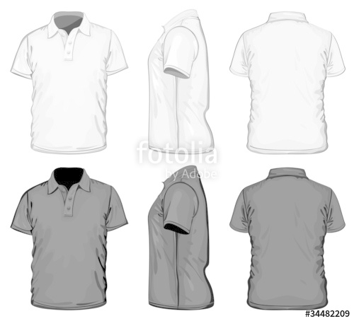 500x454 Vector Men's Polo Shirt Design Template No Mesh Stock Image