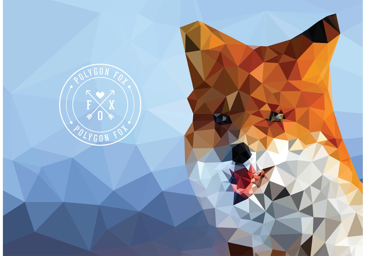 Free Vector Geometric Polygon Fox Wallpaper 1400x980 Free Vector Geometric Polygon Fox Wallpaper