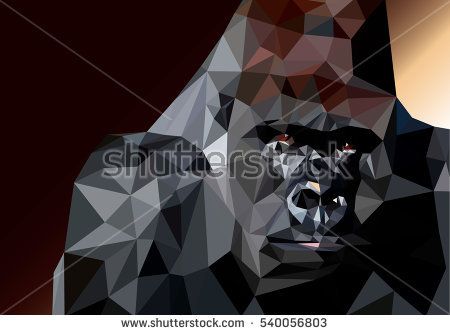 Low Poly Gorilla Triangle Gorilla Polygon Animal Vector 450x335 Low Poly Gorilla Triangle Gorilla Polygon Animal Vector