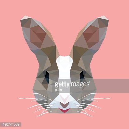Polygonal Rabbit Head, Polygon Animal Head, Isolated Vector Stock 416x416 Polygonal Rabbit Head, Polygon Animal Head, Isolated Vector Stock