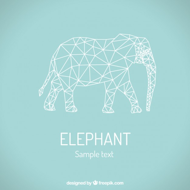 Polygonal Elephant Vector Free Download 626x626 Polygonal Elephant Vector Free Download