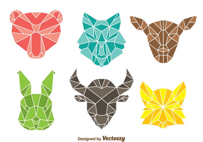 Vector Colorful Polygon Animal Head 700x490 Vector Colorful Polygon Animal Head