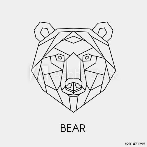 Vector Illustration Abstract Polygon The Head Of A Bear 500x500 Vector Illustration Abstract Polygon The Head Of A Bear