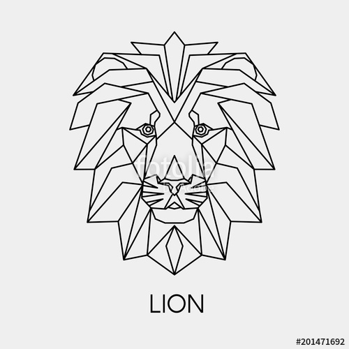Vector Illustration Abstract Polygon The Head Of A Lion 500x500 Vector Illustration Abstract Polygon The Head Of A Lion