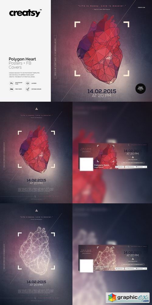 Polygon Heart Poster Free Download Vector Stock Image Photoshop Icon 500x999 Polygon Heart Poster Free Download Vector Stock Image Photoshop Icon