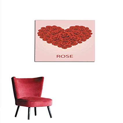 Home Decor Wall Heart Rose Vector Polygon Mural 425x425 Home Decor Wall Heart Rose Vector Polygon Mural