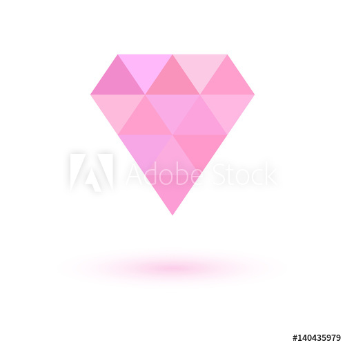 Polygon Heart Icon, Vector Illustration 500x500 Polygon Heart Icon, Vector Illustration