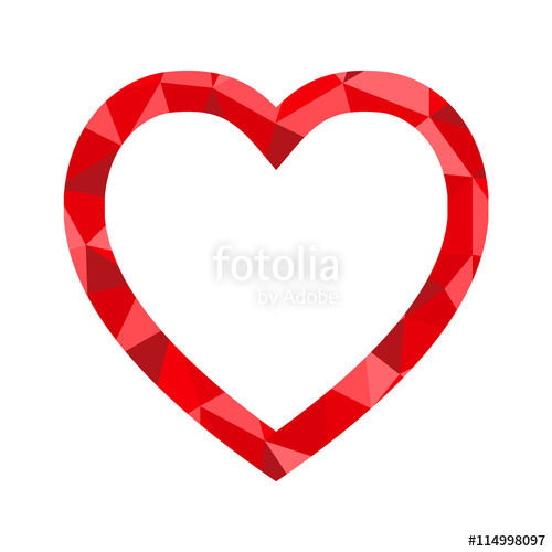 Red Vector Polygon Pattern Heart Stock Image And Royalty Free 500x500 Red Vector Polygon Pattern Heart Stock Image And Royalty Free